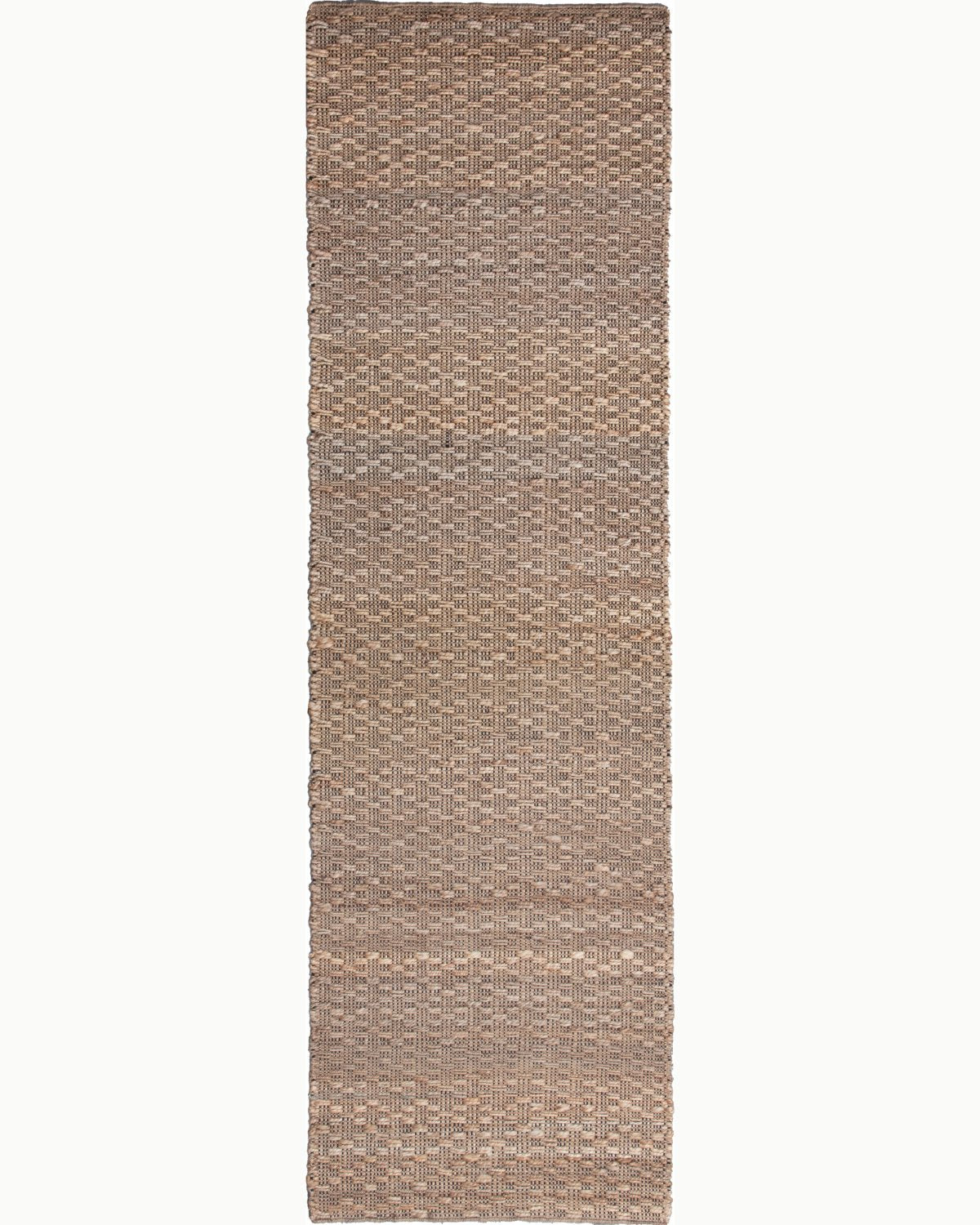 House of Bohi Arota natural jute runner featuring a handwoven flatweave with contrasting black cotton warp.