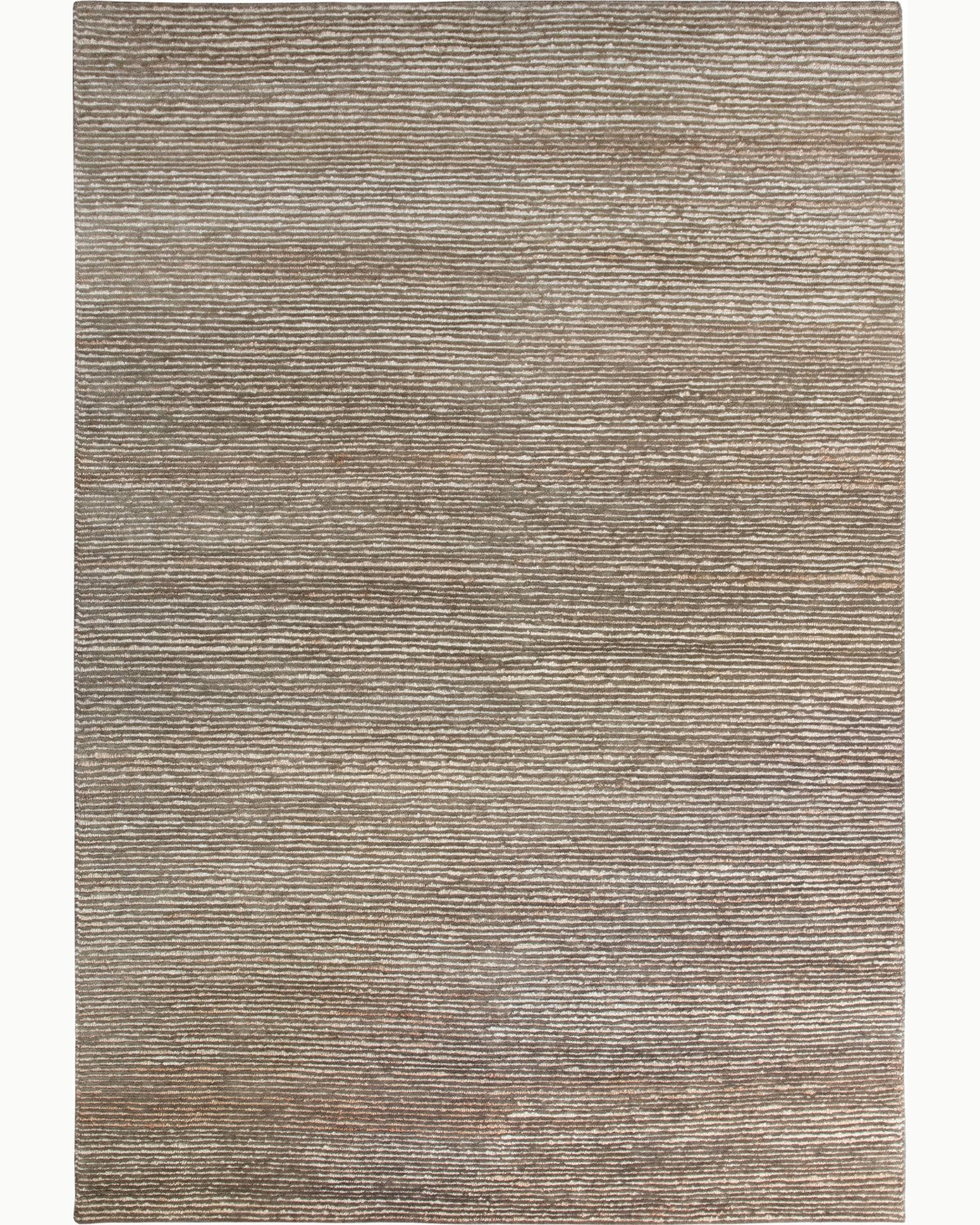 House of Bohi Mahi area rug in natural and olive, featuring a textured blend of New Zealand wool and jute.