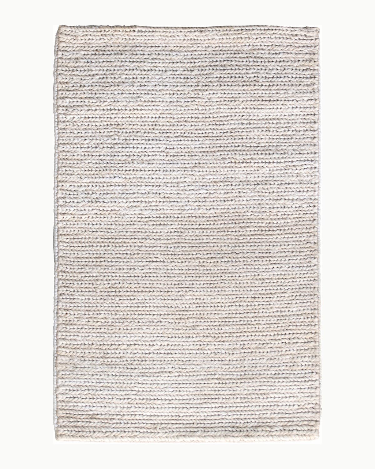 House of Bohi Nari Mat in chalk, a premium handwoven jute flatweave mat with a relaxed structural rhythm.