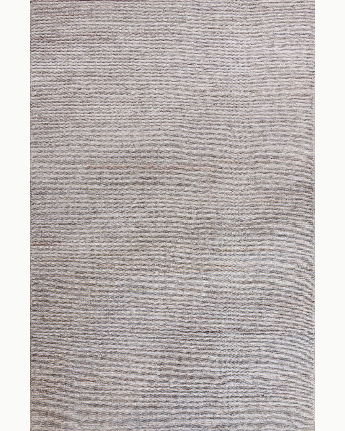 House of Bohi Rumi area rug in natural and stone. A handwoven flatweave crafted from a blend of New Zealand wool and jute.