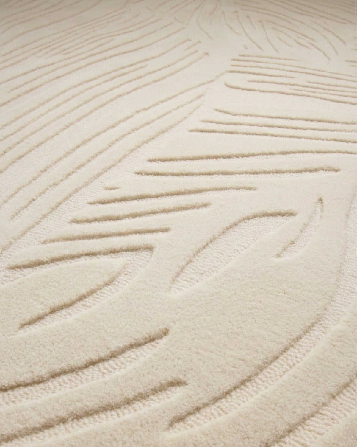 Close up macro detail revealing intricate hand-carved contours. The subtle ivory texture invites a moment of stillness.