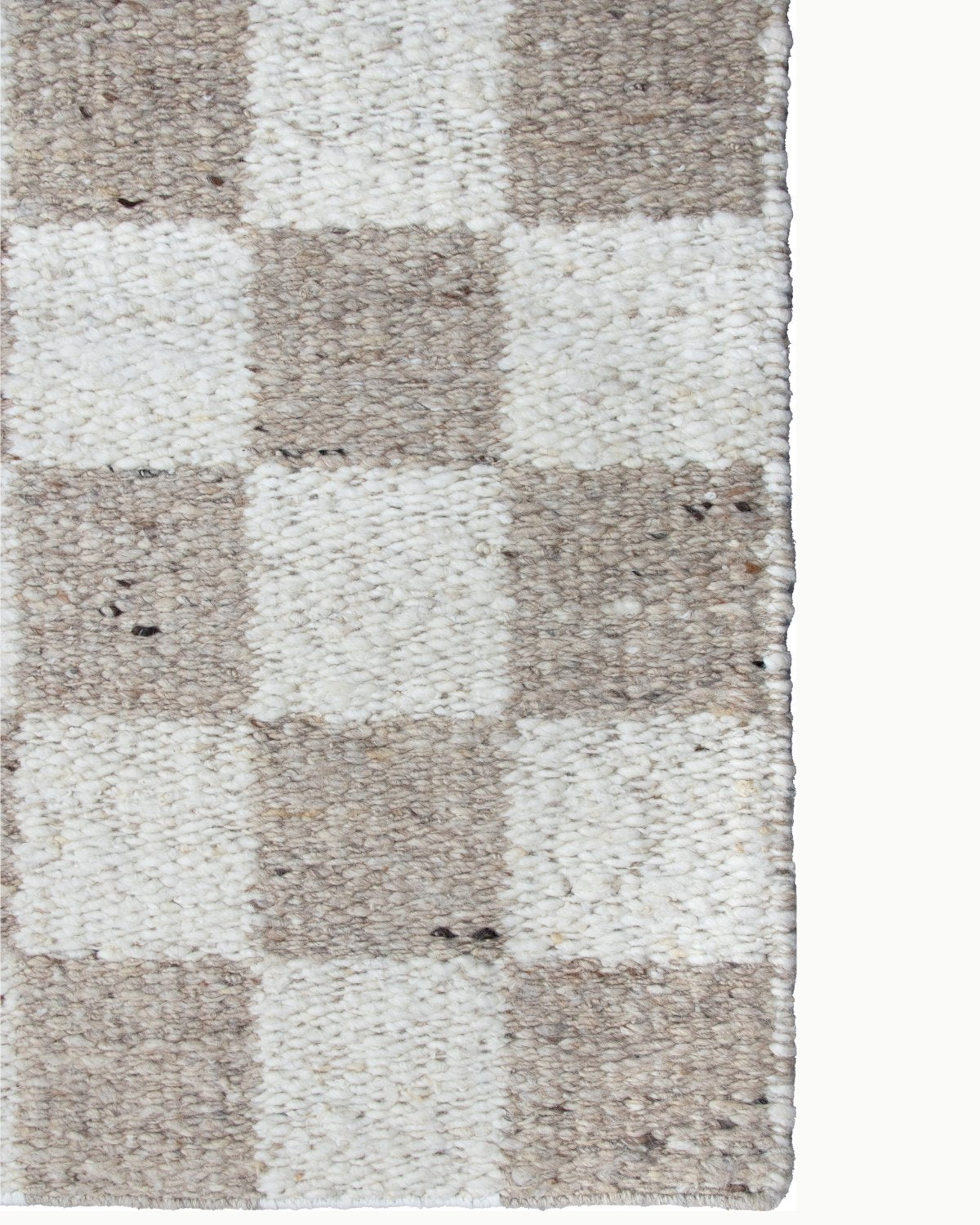 Top-down view of the clean edge finish, providing a geometric anchor for a dining room or bedroom. GoodWeave certified.