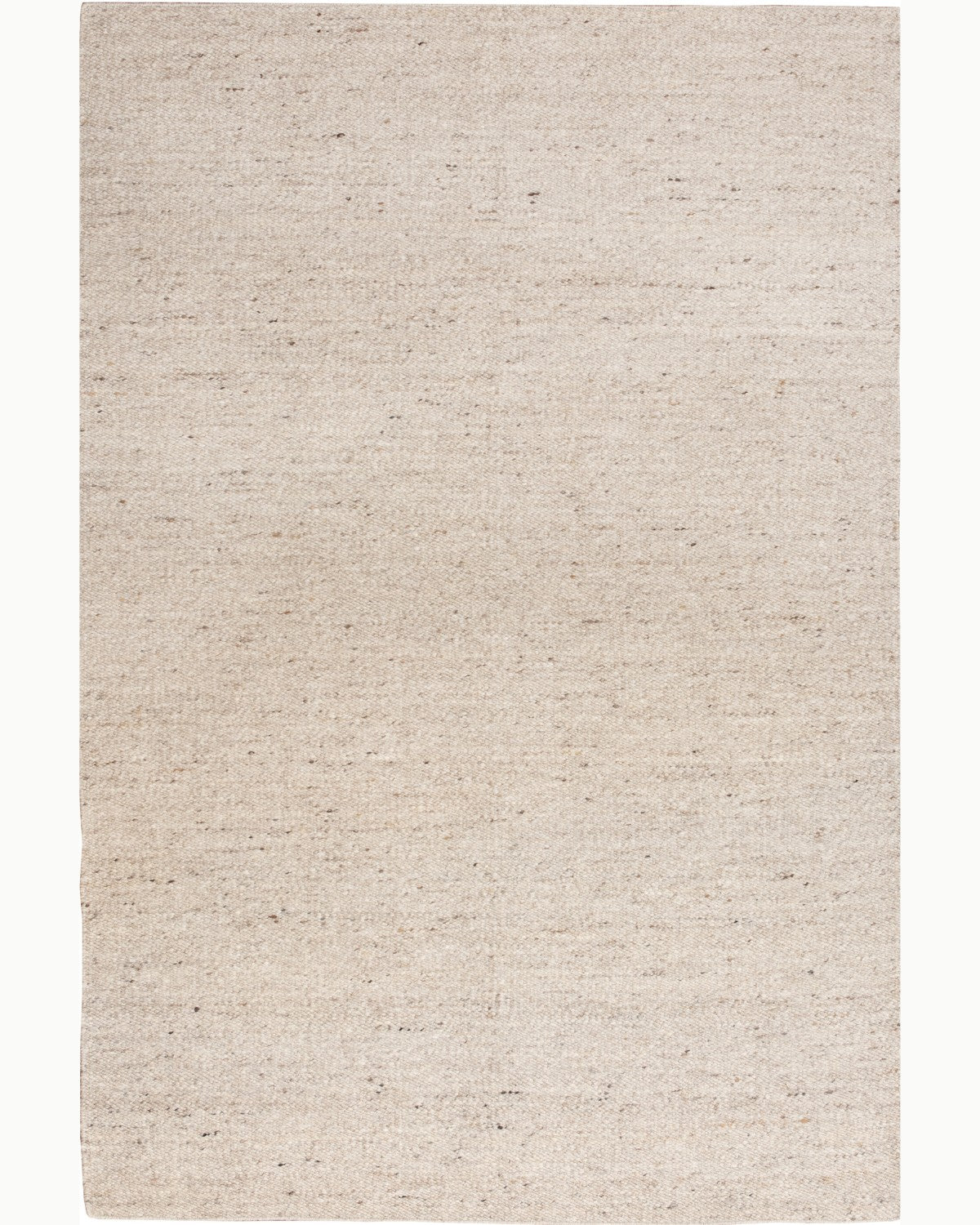 House of Bohi Mehi brown area rug, handwoven from undyed New Zealand wool for a naturally heathered surface.