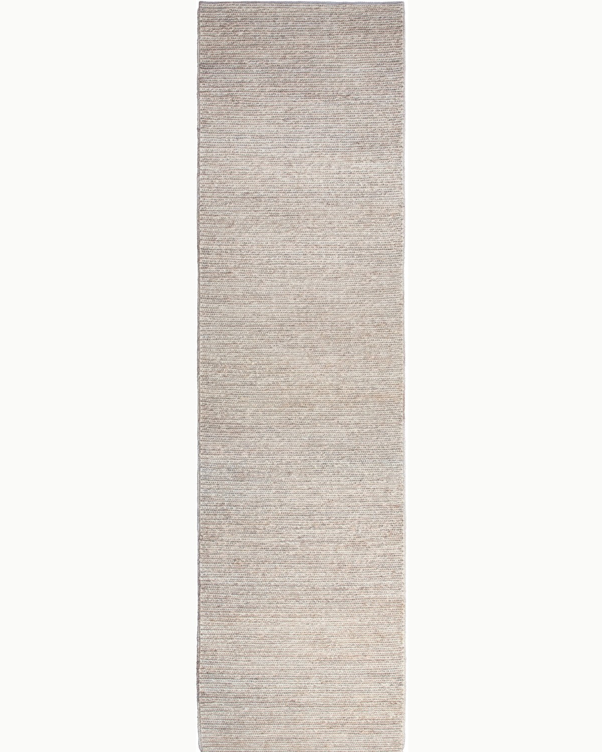 House of Bohi Nari runner in a natural finish. A full overhead view displaying the handwoven jute construction.